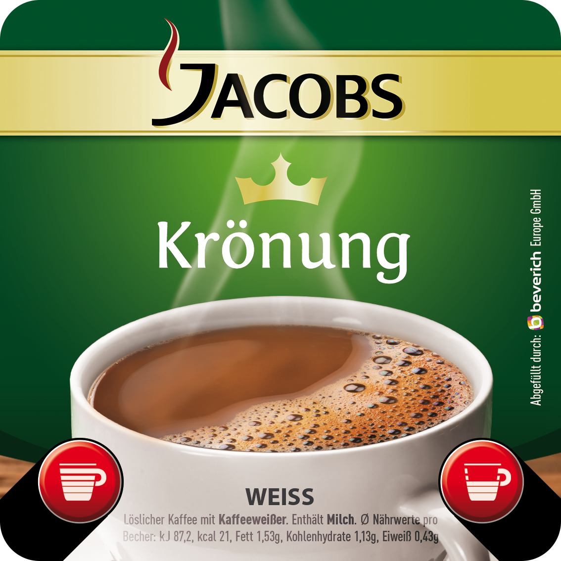 Incup Mit Jacobs Kr Nung V Kaffeewei Er Beverich Europe Gmbh